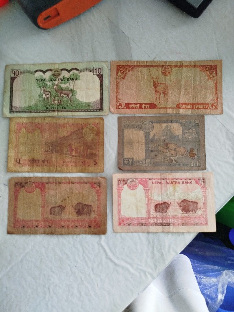 Nepal banknotes 6pcs (Category: Currency) located in Subic. Submitted by regiedaniel01 (Listing ID 1294834774, Image 2). Description: add sf.