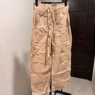 NEVER WORN JUST WASHED BNWOT Zara Paper bag Straight Tie Waist Trousers