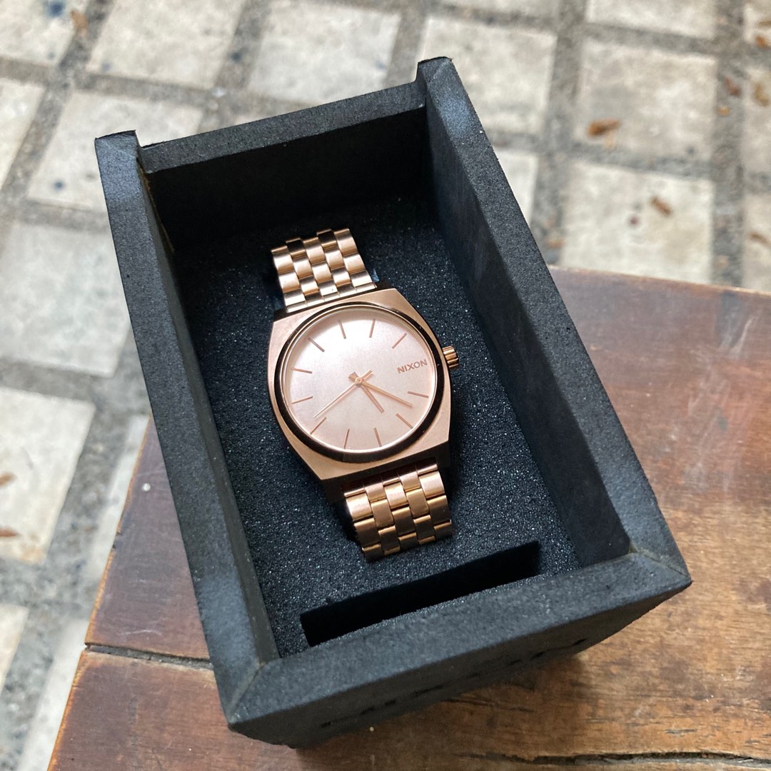 Nixon Time Teller All Rose Gold Men s Fashion Watches Accessories Watches on Carousell