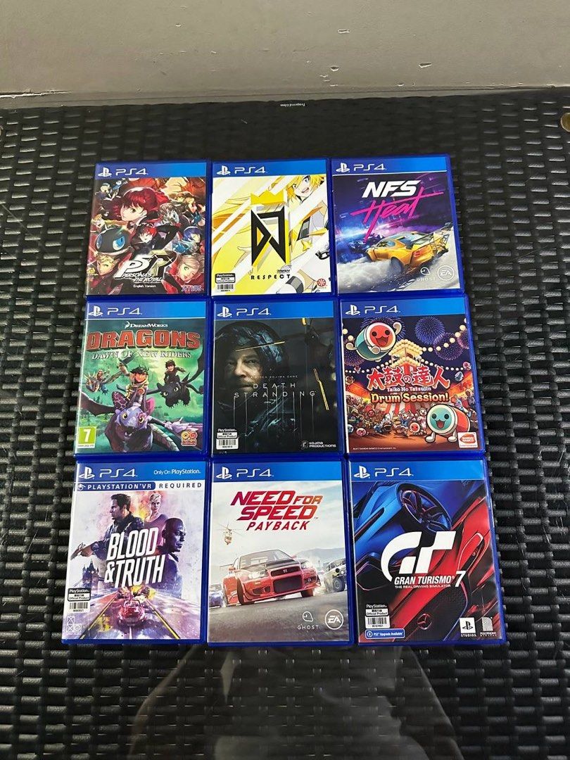 PS4 game Persona 5 royal / DJ max respect / NFS Heat / Dragons Dawn of new  riders / Death