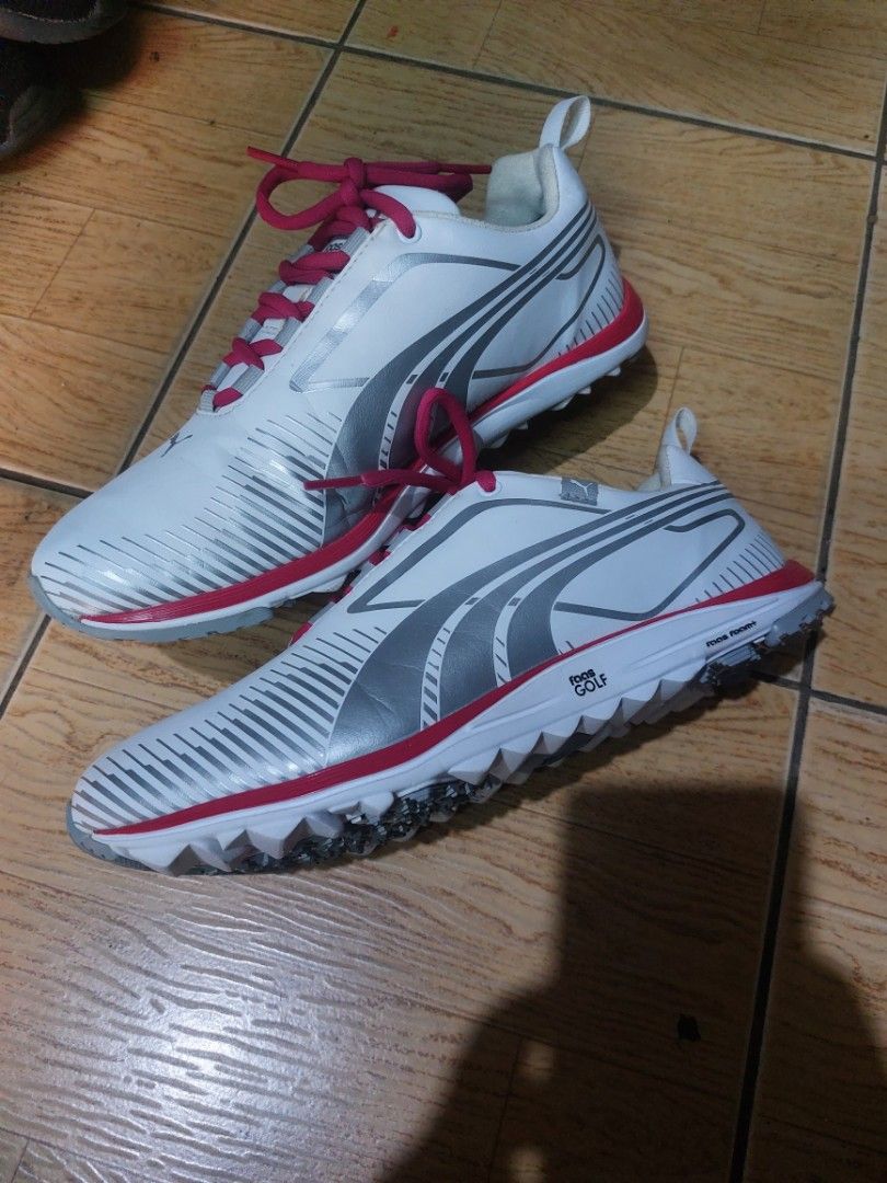 Puma Faas Lite Golf Women s Shoes Pink White SilverLow Lace Up Shoes 7 US L