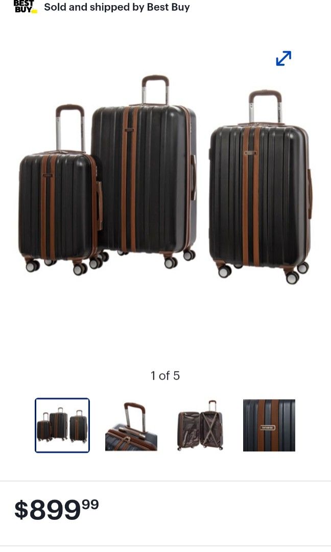 Samsonite 3Piece Hard Side Expandable Luggage Set, Hobbies & Toys
