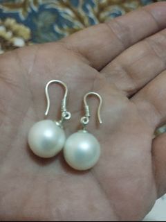 South sea pearl silver earrings