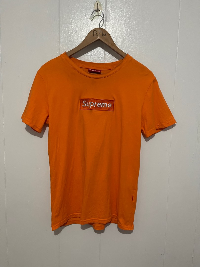 Supreme embroidered box logo tee outlet