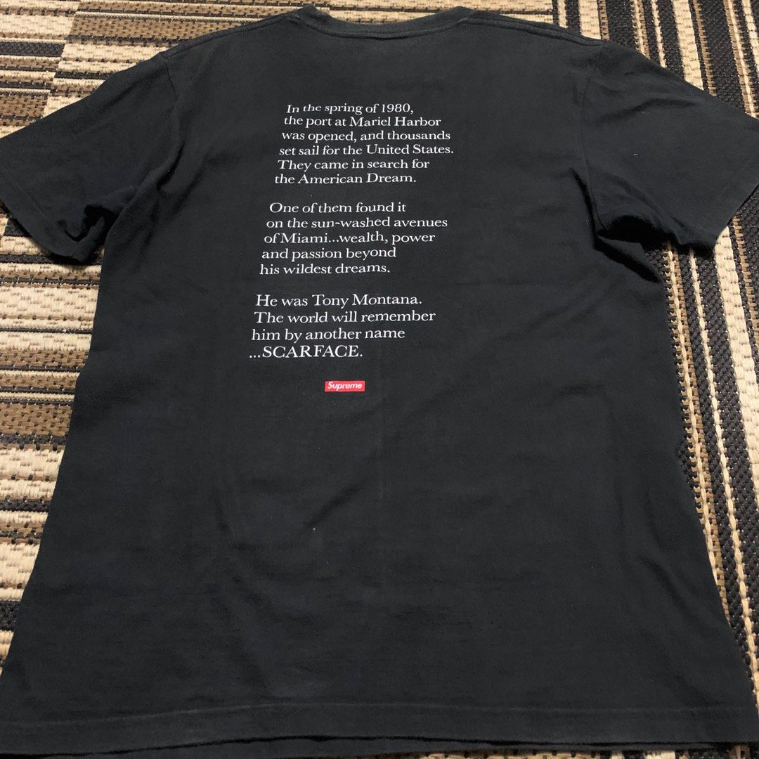 Supreme Scarface Split Tee Men s Fashion Tops Sets Tshirts Polo Shirts on Carousell