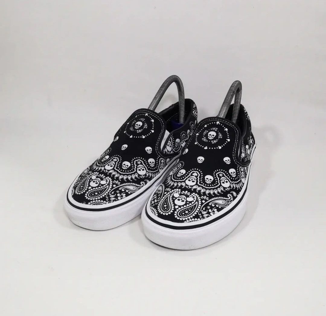 Vans ERA Bandana Skull Slip On Black