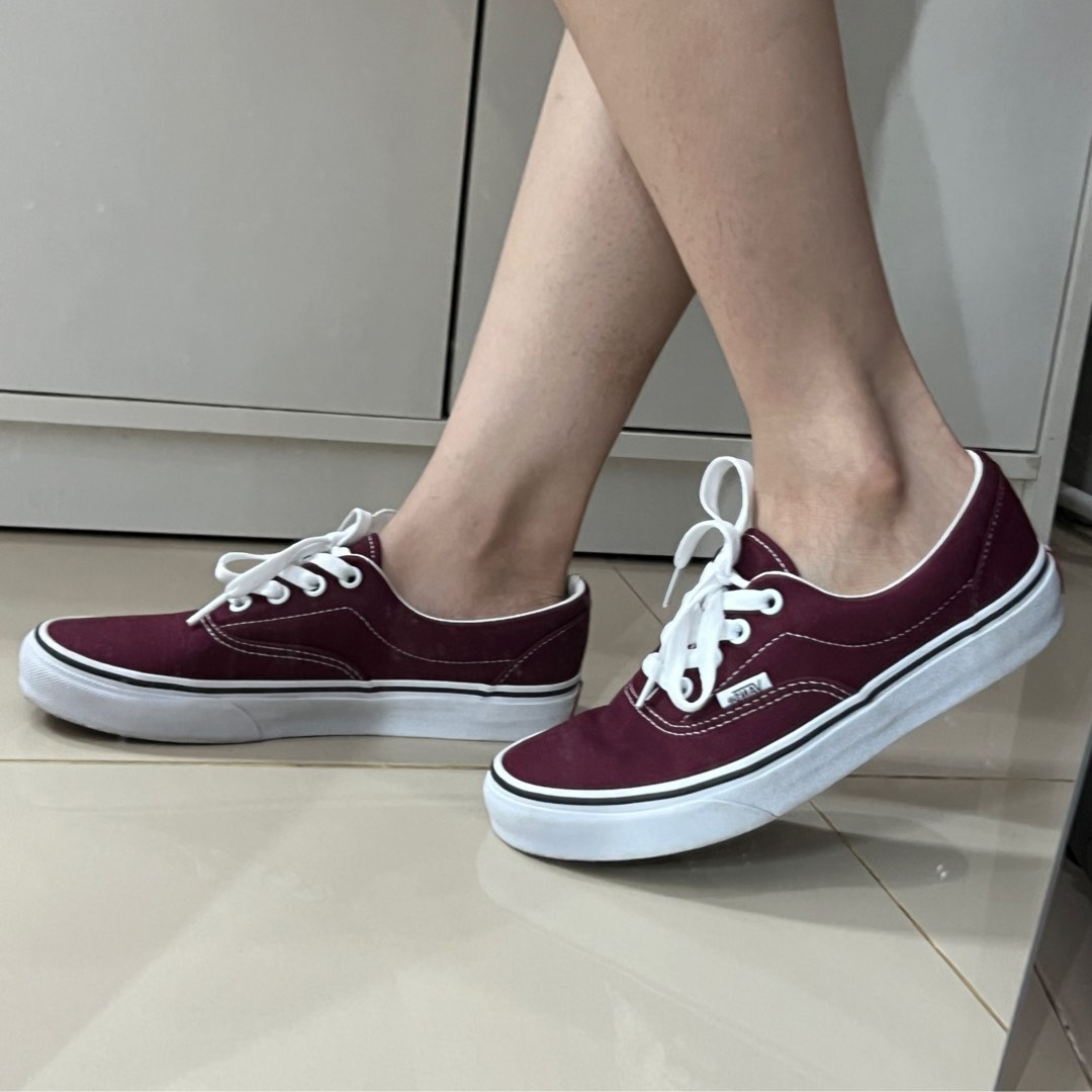 Vans shoes maroon color discount