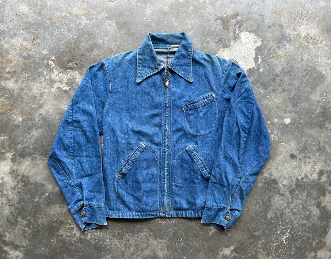 Vintage 70s key imperial denim jacket, Men's Fashion, Coats