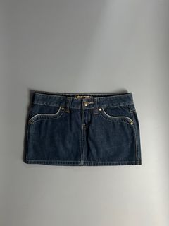 Vintage Roxy Studded Mini Denim Skirt