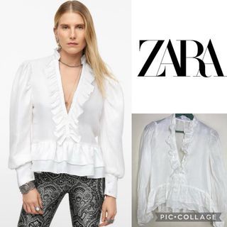 Zara Linen Poplin Top