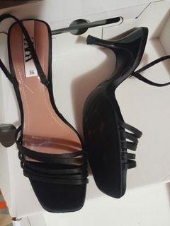 Zara satin sandal heels