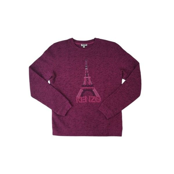 100 Authentic Kenzo Eiffel Tower L S Sweatshirt Burgundy Luxury Apparel on Carousell