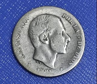 1881 20 Centimos Alfonso XII (Philippines Silver Coin)