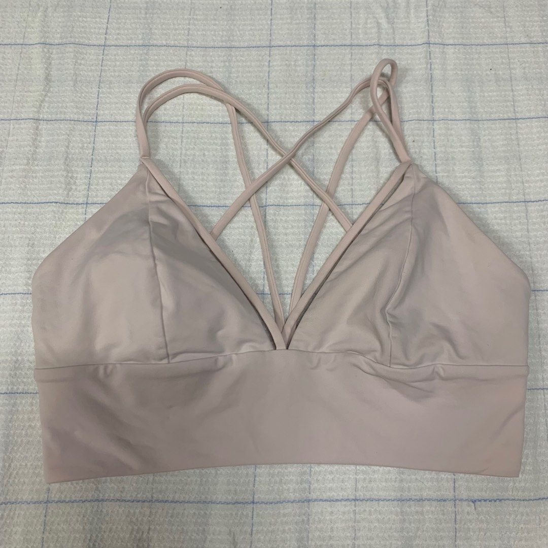 Lululemon baby pink sports bra, Women's Fashion, Activewear on Carousell