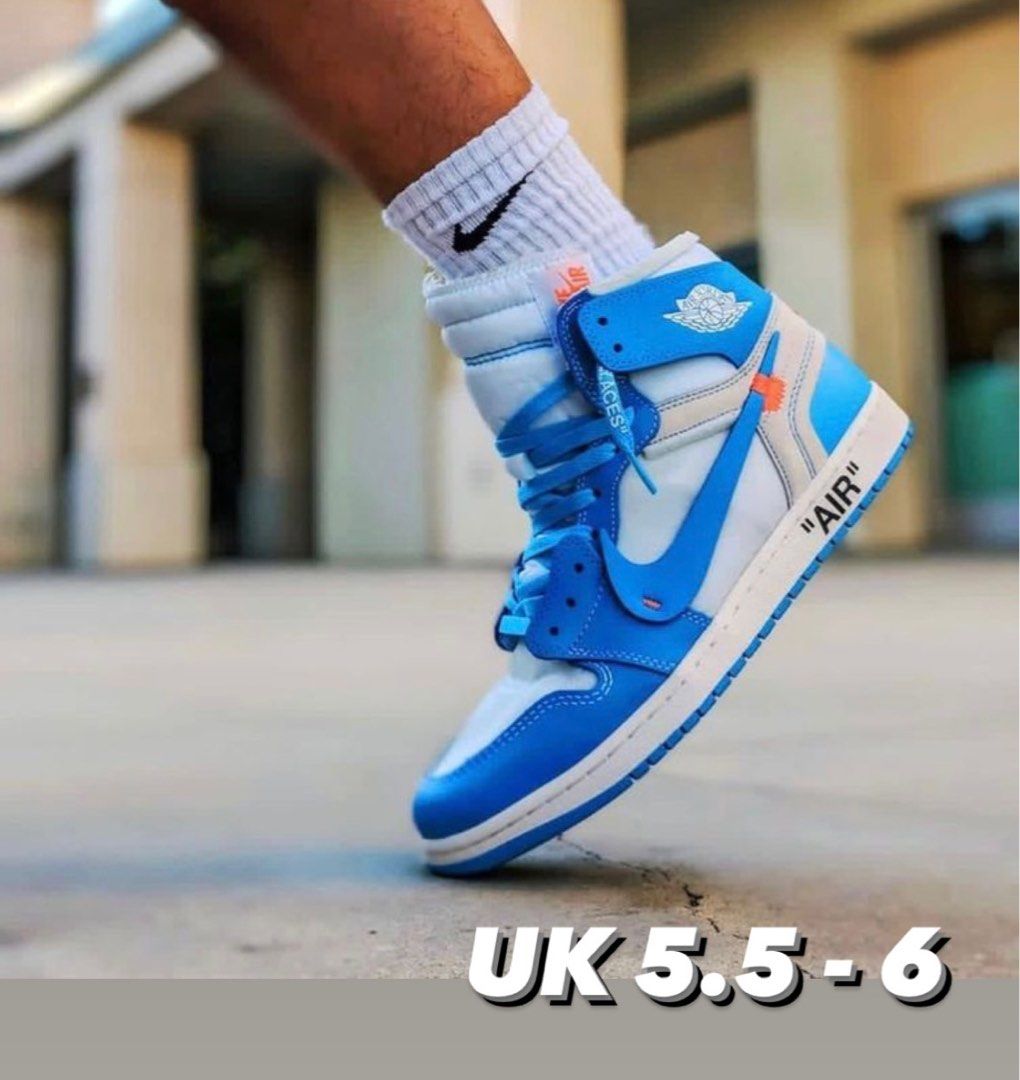Air Jordan 1 UNC Offwhite Men s Fashion Footwear Sneakers on Carousell