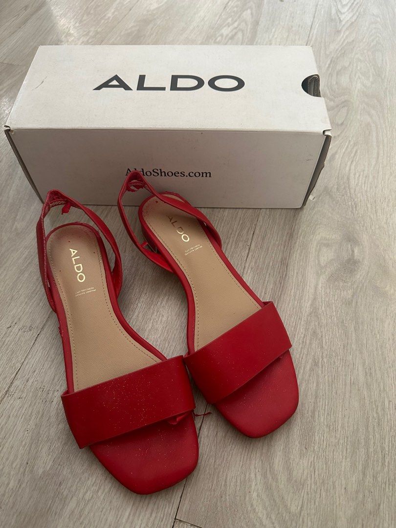 Aldo red sandals online