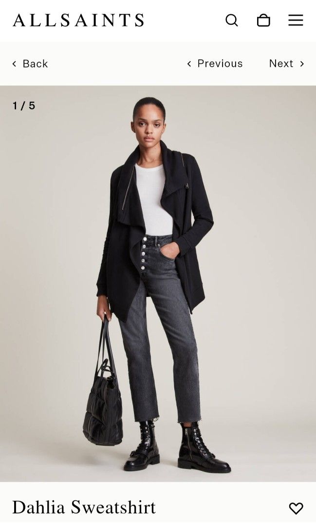 Allsaints Dahlia Sweat Relaxed Silhouette Versatile Styling