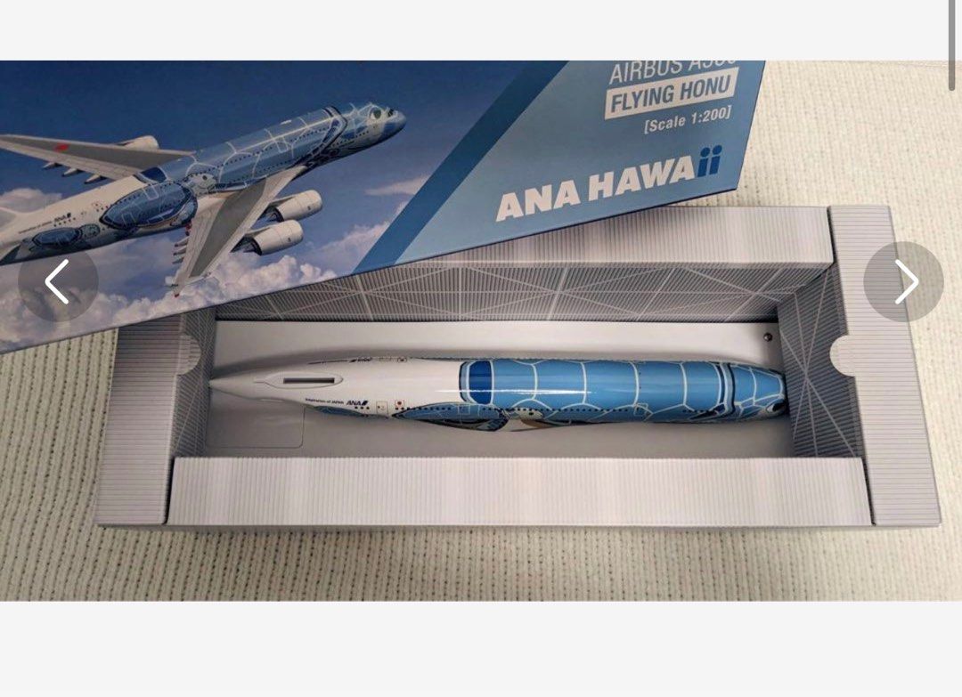ANA HAWAii AIRBUS A380 FLYING HONU 飛機模型, 興趣及遊戲, 玩具 
