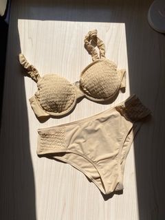 Authentic Shein Scrunched Two Piece / Bikini / Swimsuit in nude