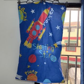 Blue Crib Bedsheet | Galaxy | Moon | Planets | Rocket | Shooting Stars | Universe | Bedding | Mattress | Case | Replacement | Newborn | Infant | Baby