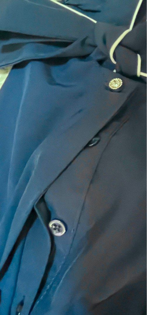Blue blouse with ribbon from Well-Suited (Category: Blouses) located in Quezon City. Submitted by mimidecluttering (Listing ID 1295094458, Image 3). Description: No tags but never used Bought from Well Suited Size s Buttons are hidden 📦 Shipping c/o buyer (pick up near Katipunan, Quezon City) 📦 Can ship J&T or LBC for cheaper delivery; Lalamove or Grab for same day delivery.