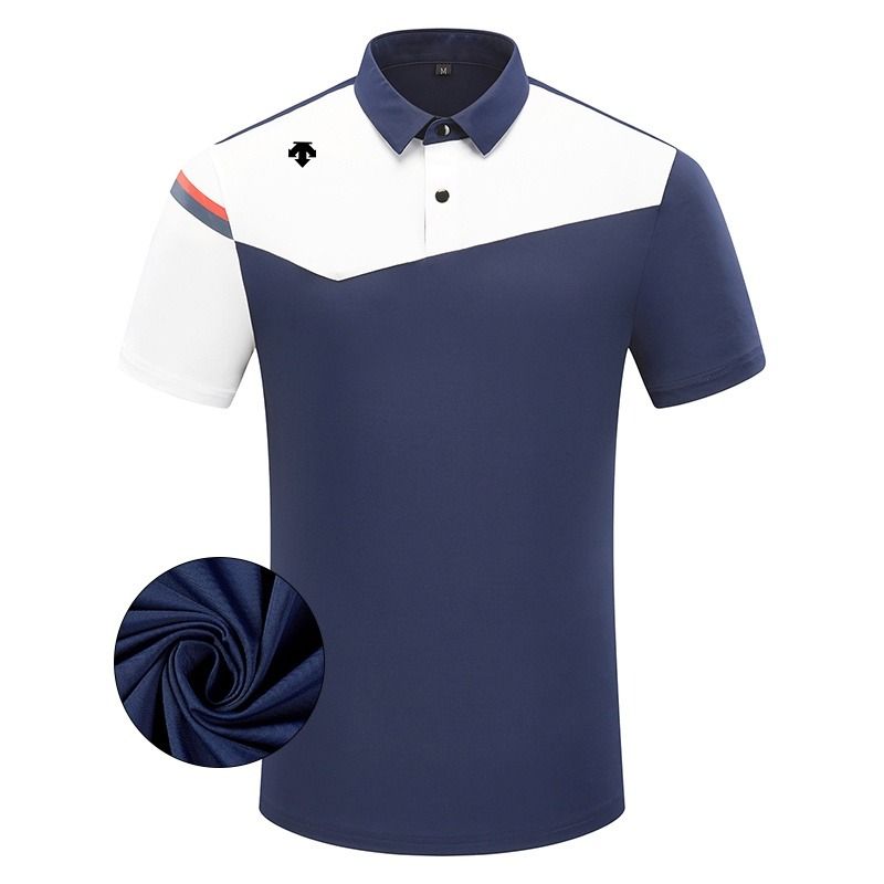 BRAND NEW IN STOCK DESCENTE Golf Short Sleeved T Shirt Men s Summer Sports Polo Shirt Top Clothing Quick Drying Breathable Jersey
