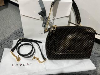 BRAND NEW Lovcat 2-way Black and Gold Bag
