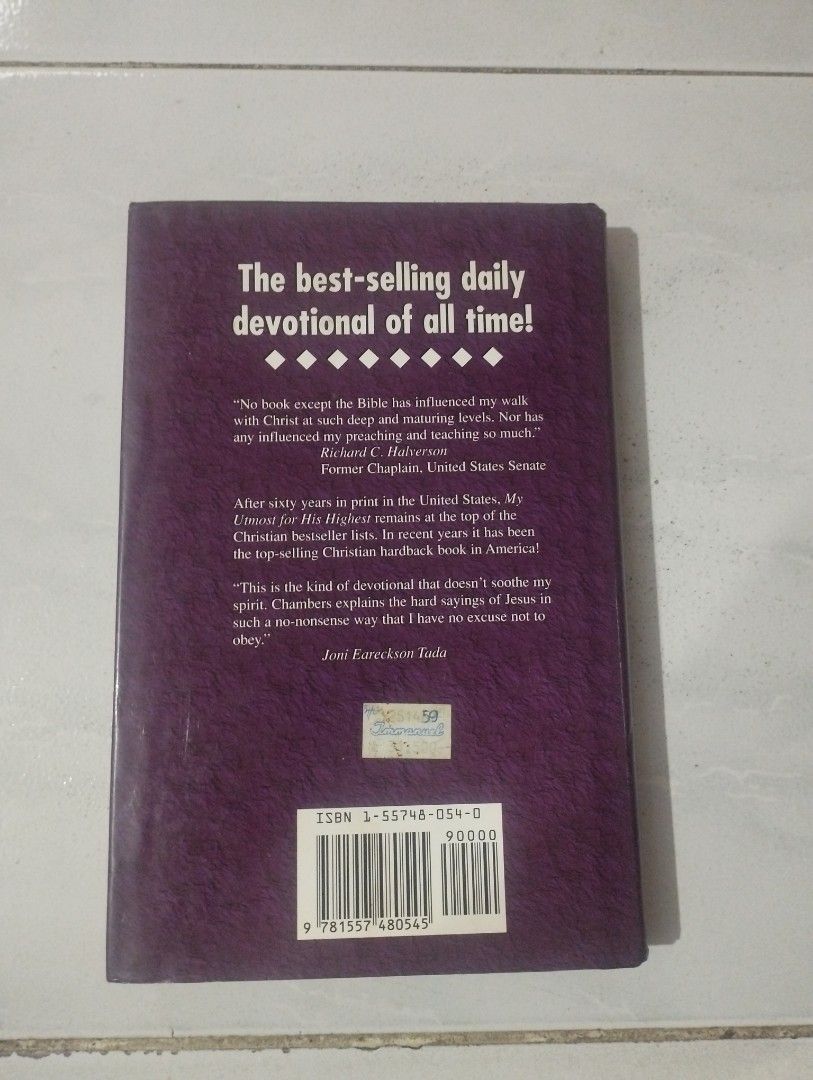 Buku My Utmost For His Highest Oswald Chambers Buku Alat Tulis Buku
