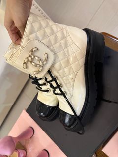 Chanel combat boots