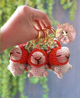 Crochet Capybara Keychain