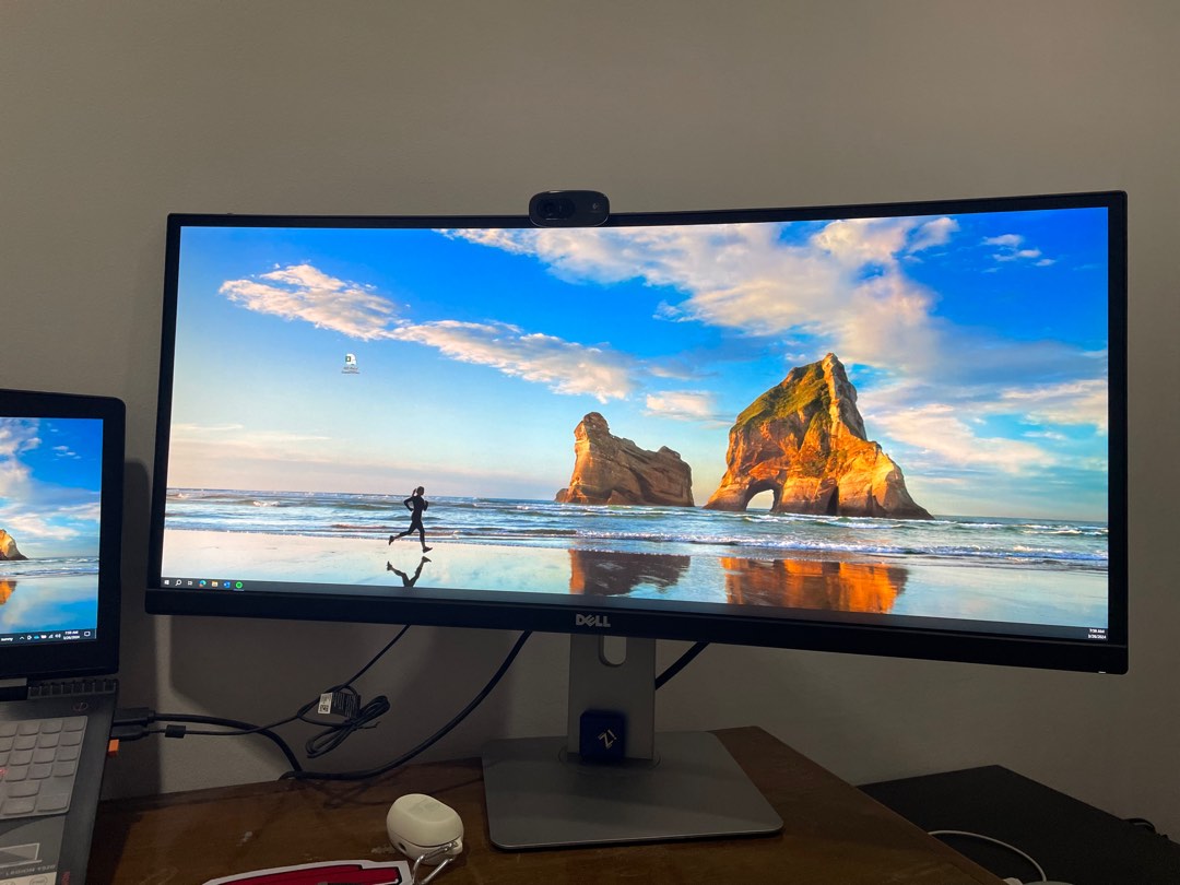 Dell 34in ultrawide curved monitor w/ built-in speakers, Computers ...