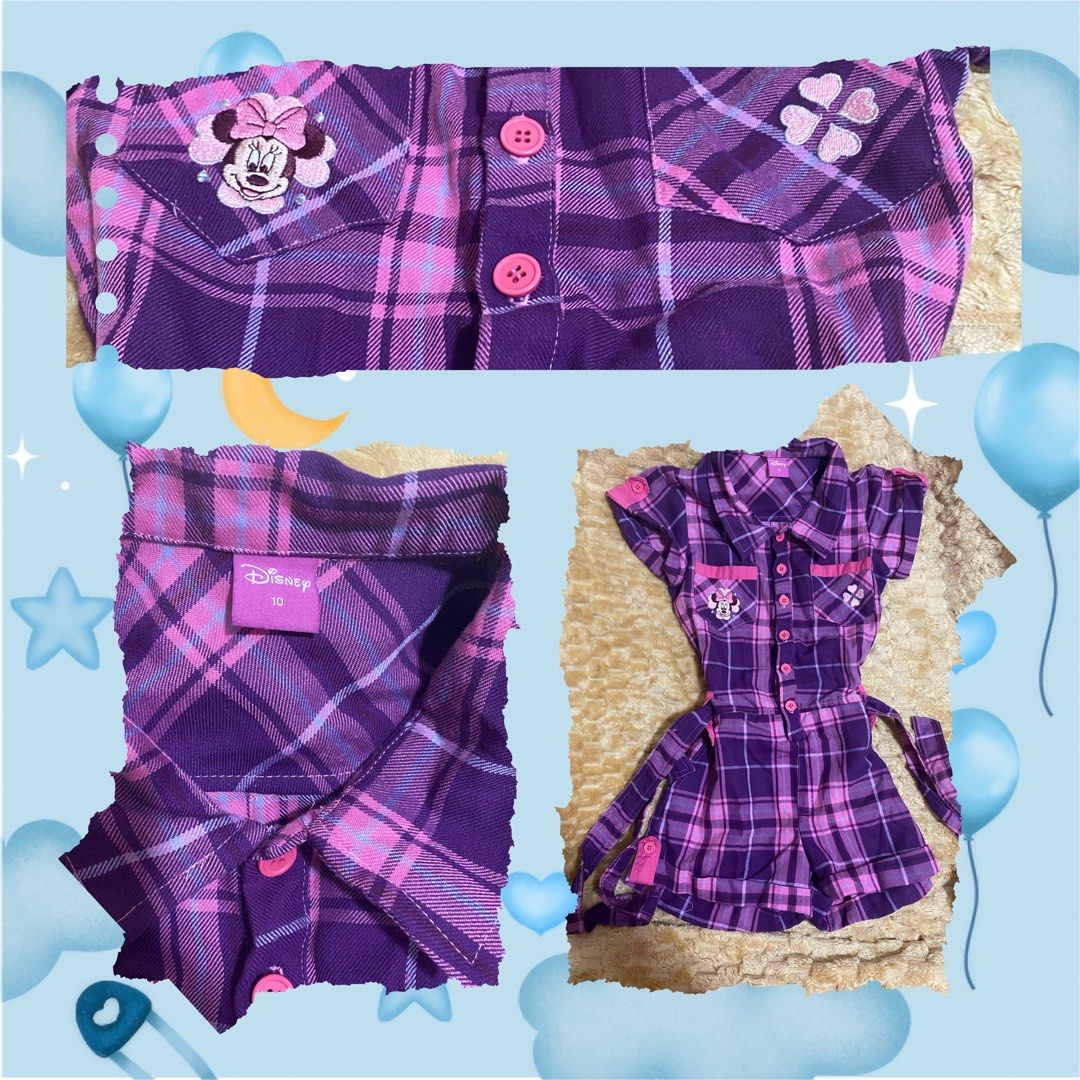 Disney Minnie Jumpsuit (Category: Babies & Kids Fashion) located in Quezon City. Submitted by avyness (Listing ID 1295025446, Image 1). Description: Used only once 4-6 years old Size 10 Length 27 inches Waist 18 inches.