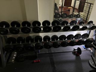 Dumbbell and weights set