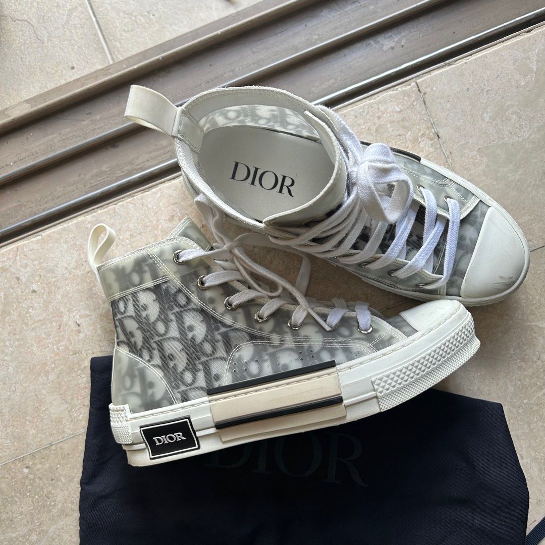EU37 US6 Dior B23 Oblique High Top Sneakers
