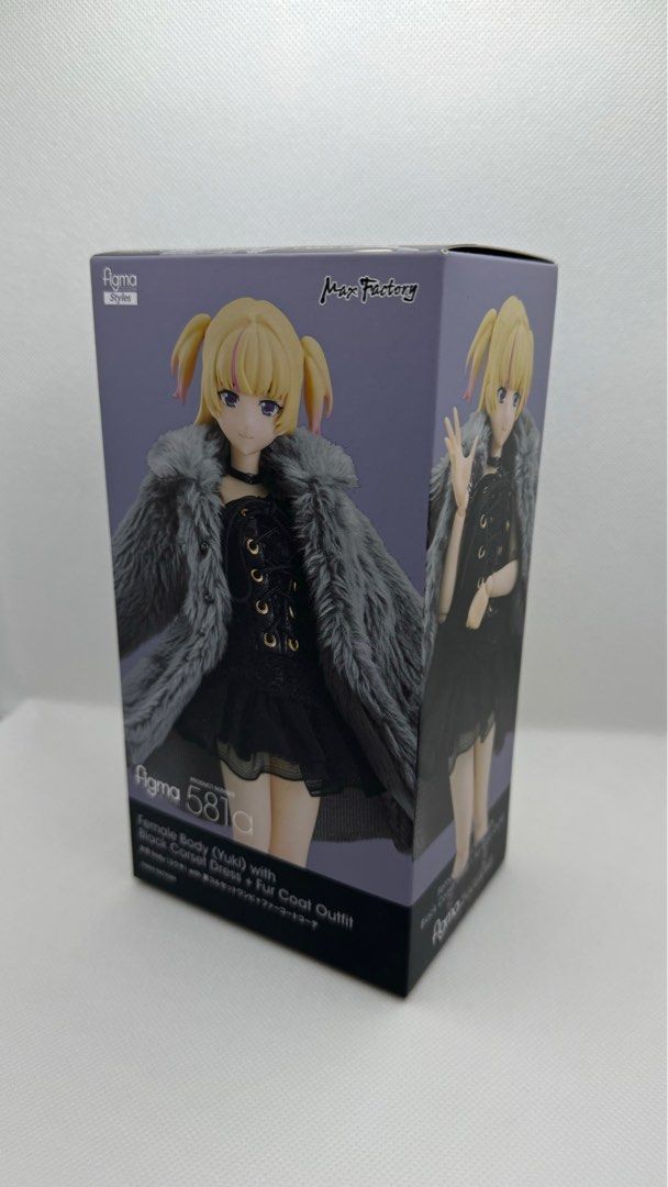 figma Female Body (Yuki) with Black Corset Dress Outfit