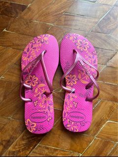 havaianas Pink Nova Tria Print Slippers