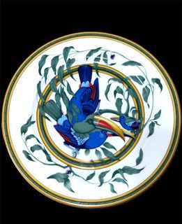 Hermes  toucans dinner plate