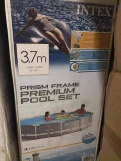Intex 3.7  Prism Frame Premium Pool Set w/Filter Pump