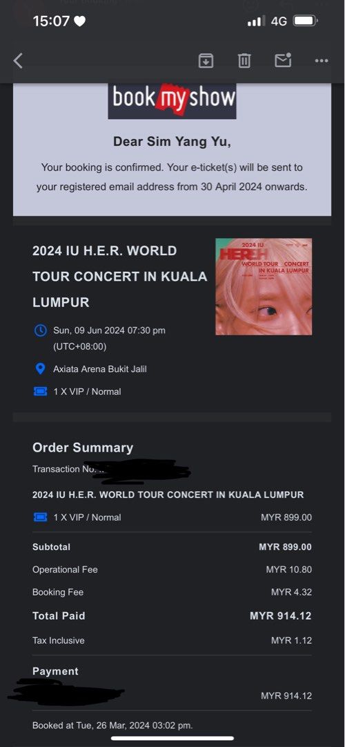 IU Concert Malaysia 2024, Tickets & Vouchers, Event Tickets on Carousell