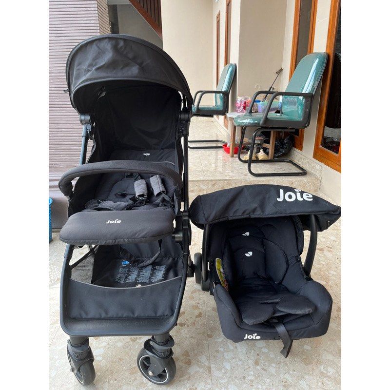 Joie Meet Pact Travel System Coal Stroller Car Seat Kereta