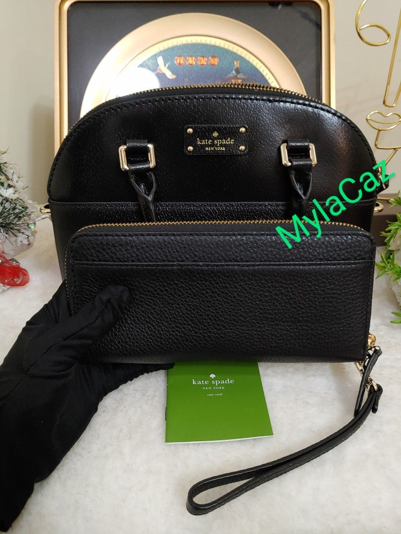 SALE 100 Authentic KATE SPADE New York Set Grove Street Carli Mini Bag Long Leather Wallet Luxury Bags Wallets on Carousell