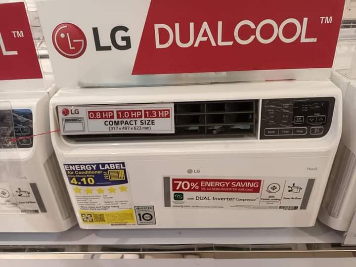 Dual Inverter Window Type Lg dual inverter window type aircon, TV & Home Appliances, Air ...