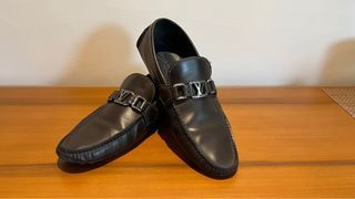 Louis Vuitton Mens Leather Loafers Black
