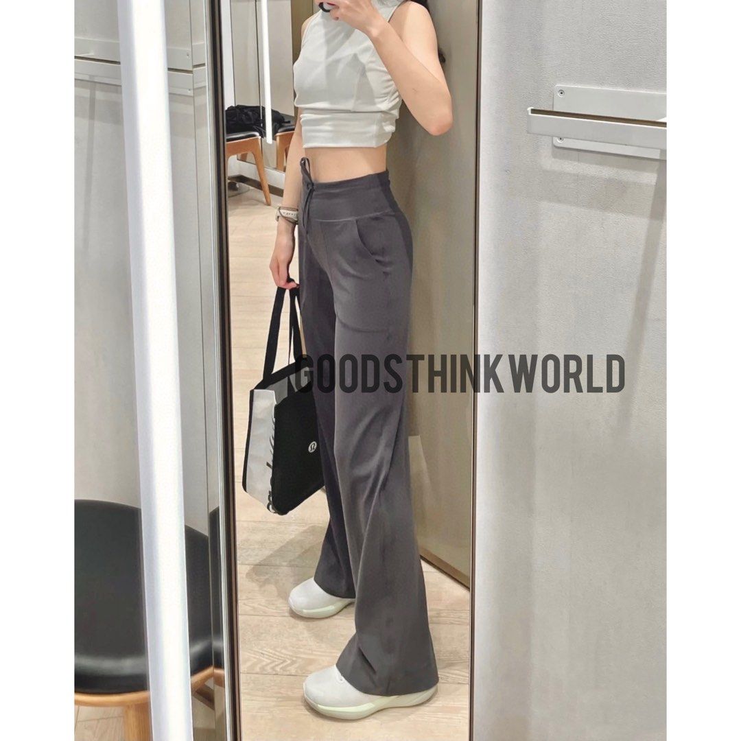 Lululemon Throwback still 女士運動長褲Asia fit吊牌高腰款闊腳褲, 女