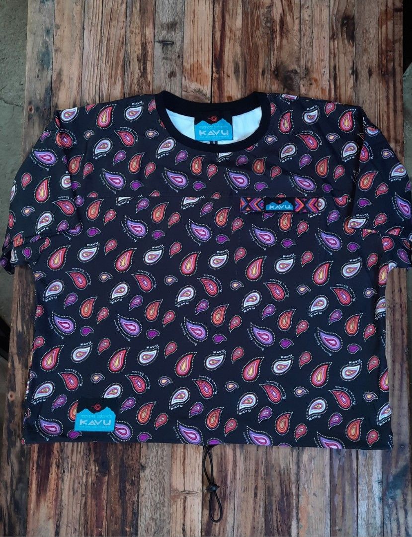 Macrame Bohemia x Kavu Cropped Shirt (Category: Shirts) located in Santa Rosa. Submitted by D__OutdoorGear_Etc._24 (Listing ID 1295166679, Image 1). Description: For Sale - Macrame Bohemia x Kavu Cropped Shirt - Excellent Condition!(No issue etc!) - Color rate ~ 10/10 - AOP - Zipper chest pocket - Drawcord cinch on hem - Size - 4 on tag - Dimes-W = 22" x L = 21" - Price = 800.oo (plus add sf) - Mop-through Gcash only! - Courier-via J&T - Payment 
