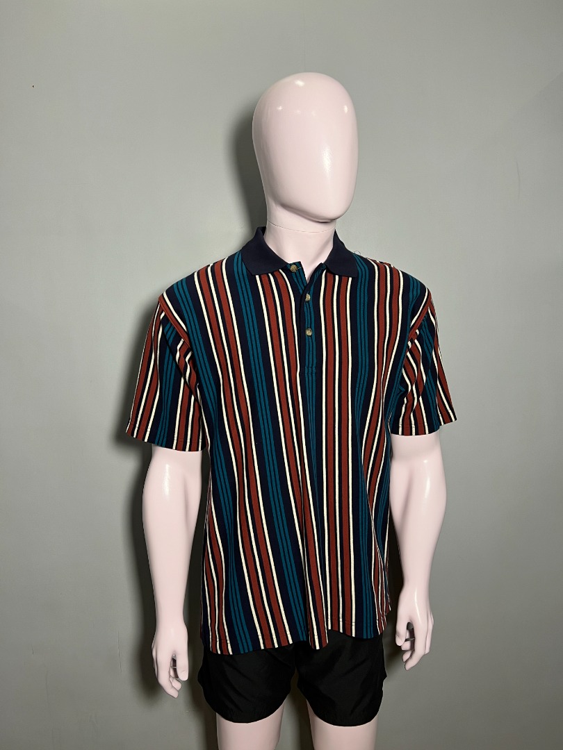 MEN'S CASUAL CLUB DEBENHAMS STRIPED OVERSIZED POLO SHIRT, Men's