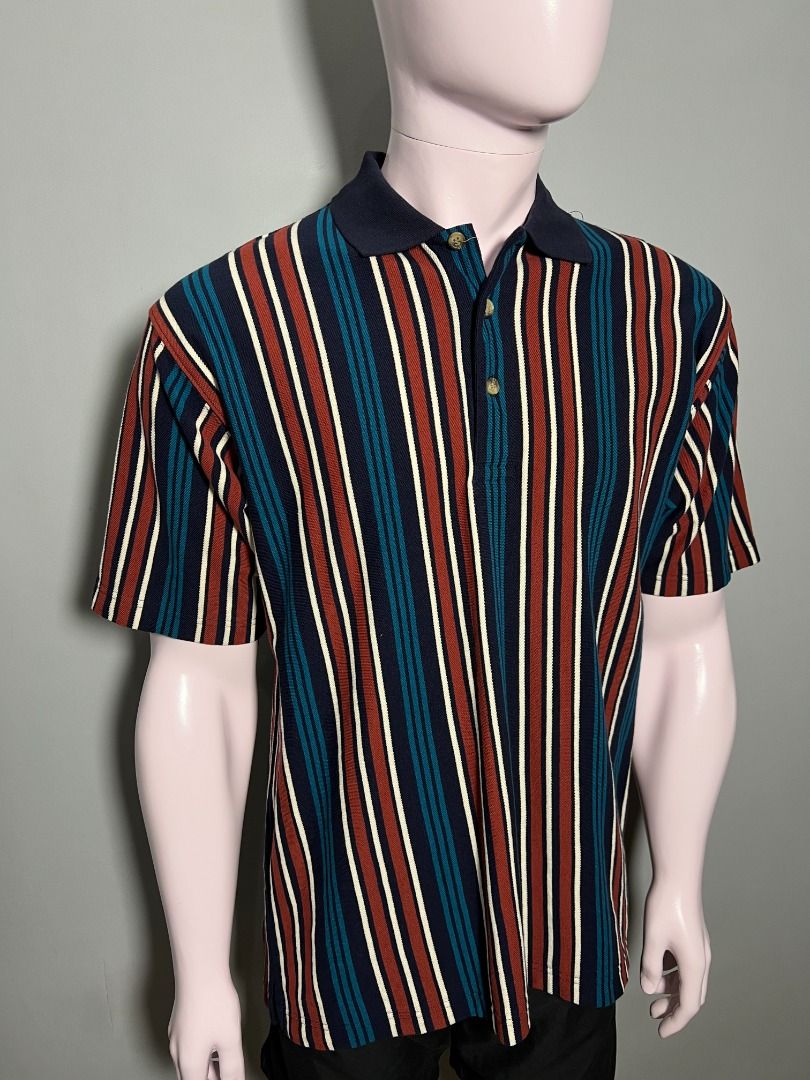 MEN'S CASUAL CLUB DEBENHAMS STRIPED OVERSIZED POLO SHIRT, Men's