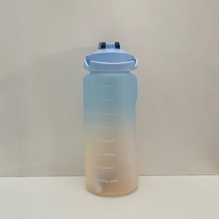 Motivational Water Bottle Time Marker 2000ml Blue