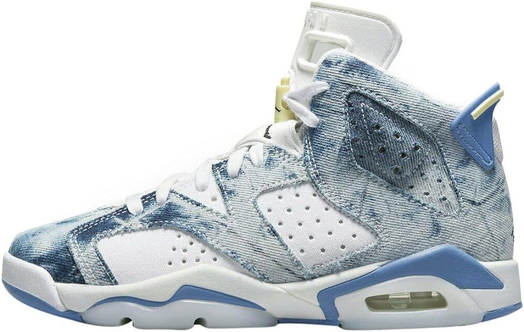 Nike Jordan 6 Retro Washed Denim (Category: Sneakers) located in Marilao. Submitted by pinhail (Listing ID 1295090430, Image 1). Description: no box and packaging since it was bought sa SG. EU 38.5 / UK 5.5 never been used rfs: di nagagamit can send vid condi/photos mop: gcash mod: lbc / direct jnt.