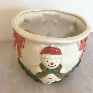 ***ON SALE***  Decorative Christmas Planter/Vase